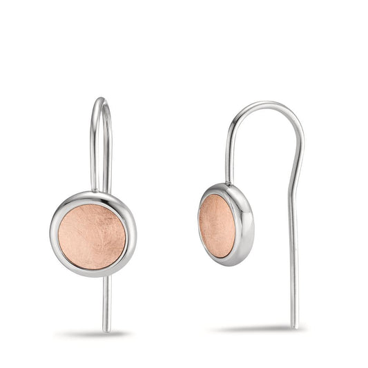 Drop Earrings Stainless steel Rose IP coated Ø10 mm