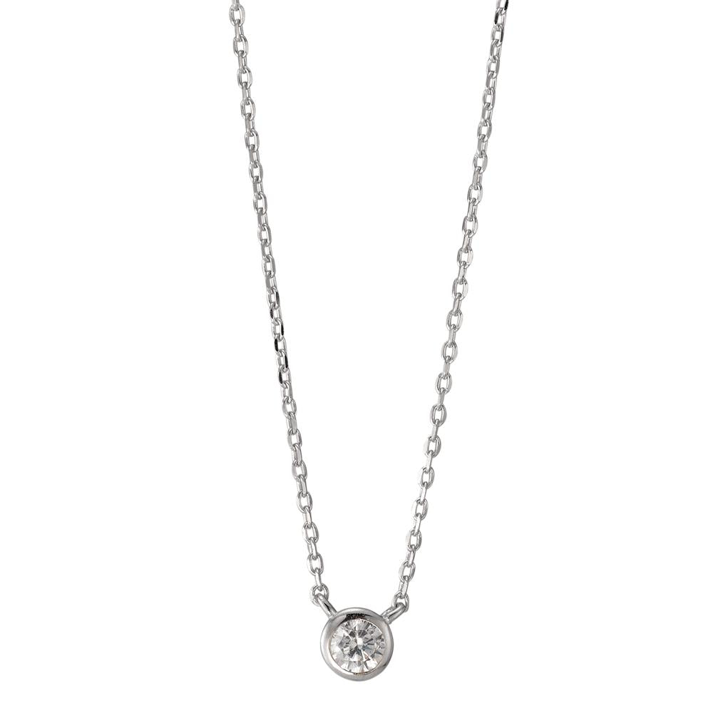 Necklace Silver Zirconia Rhodium plated 40-45 cm Ø5 mm