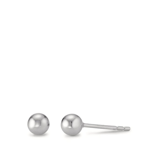 Stud earrings Silver Rhodium plated Ø5 mm