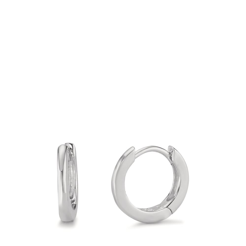 Hinged hoop Silver Rhodium plated