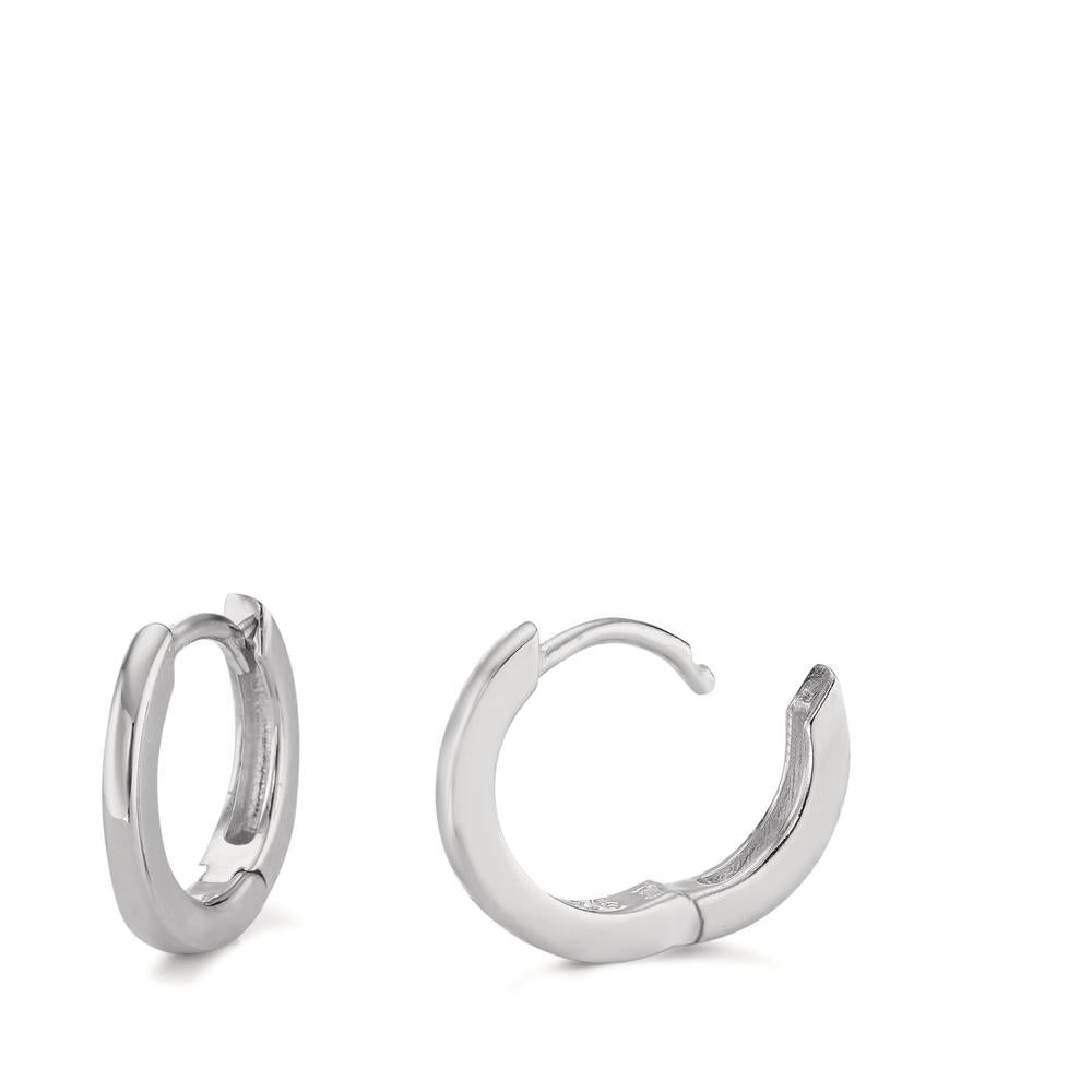 Hinged hoop Silver Rhodium plated