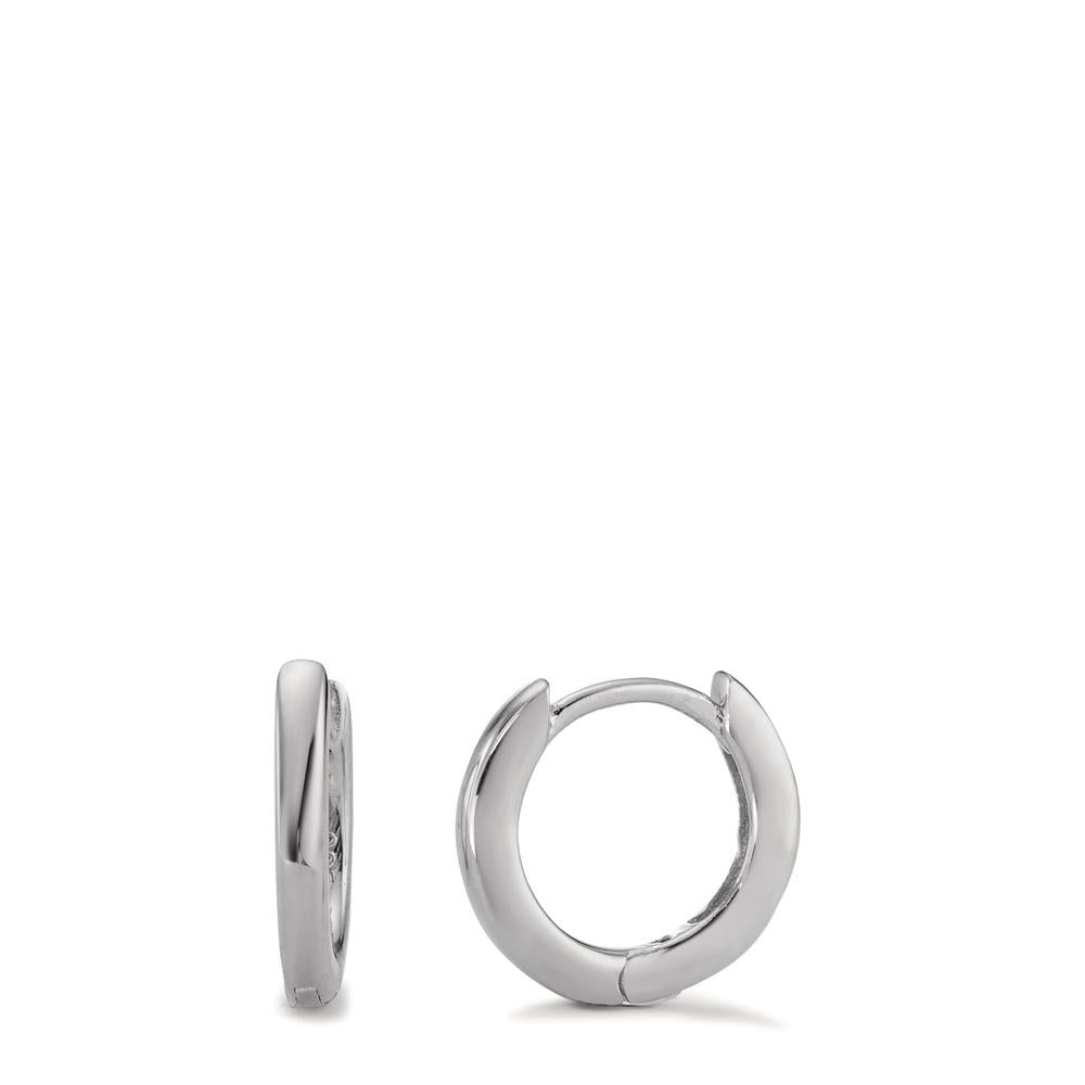 Hinged hoop Silver Rhodium plated