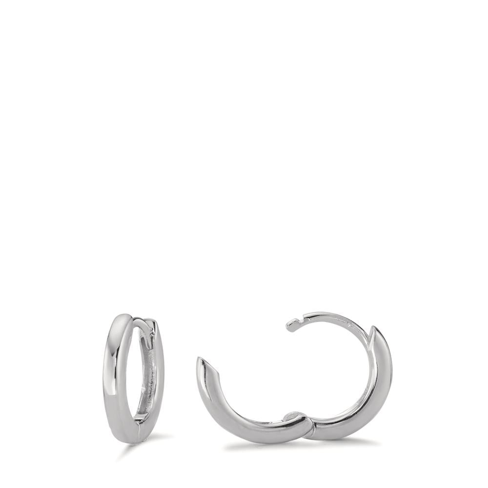 Hinged hoop Silver Rhodium plated