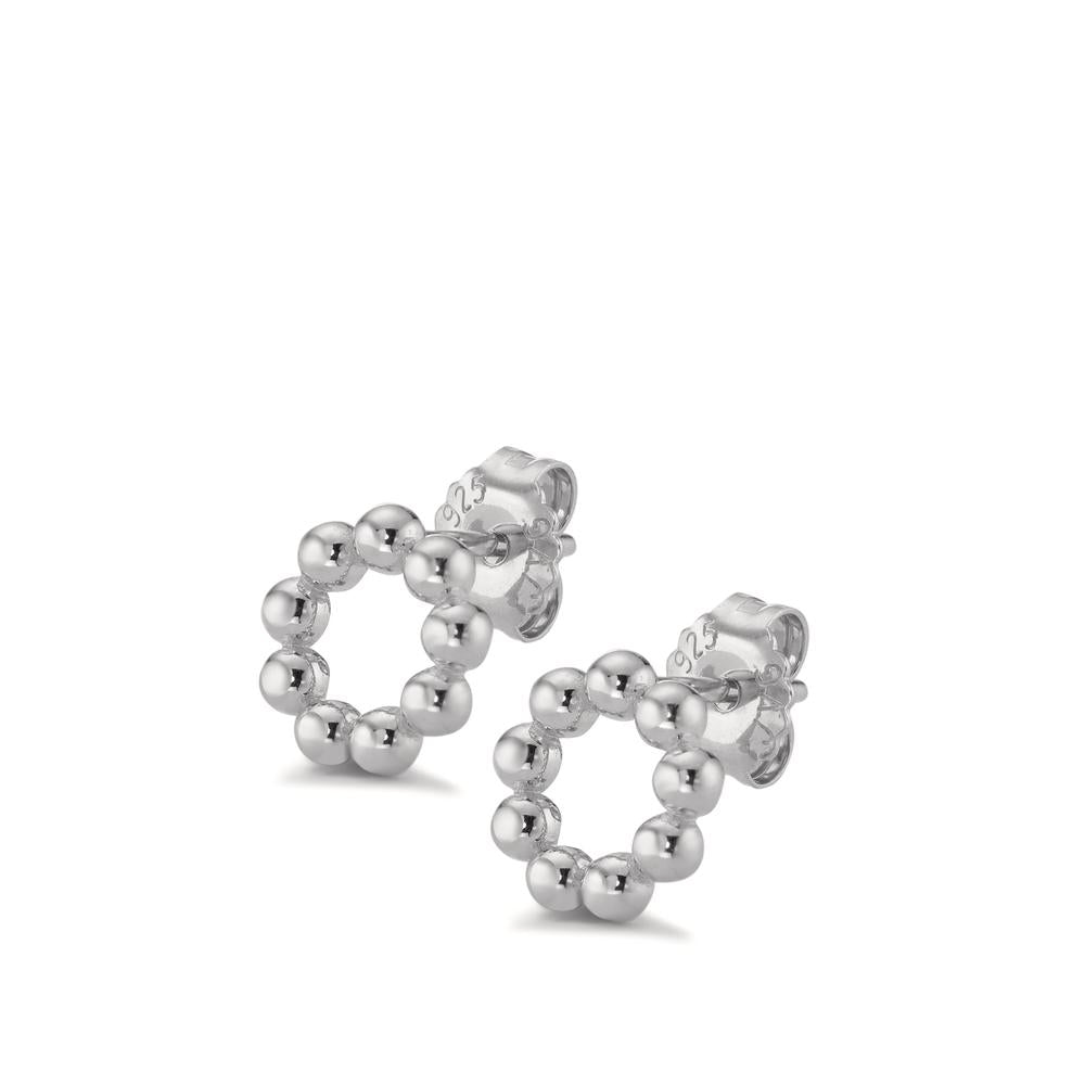 Stud earrings Silver Rhodium plated Ø9.5 mm