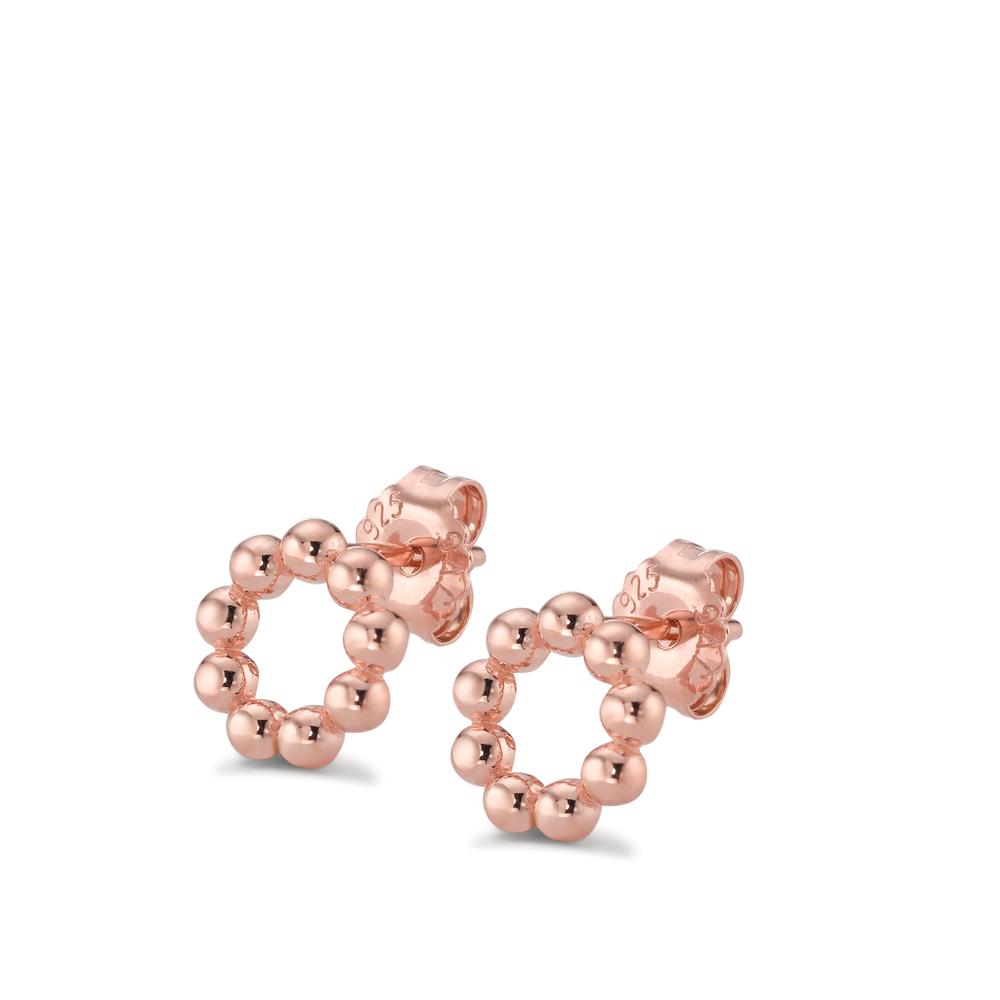 Stud earrings Silver Rose Gold plated Ø9.5 mm