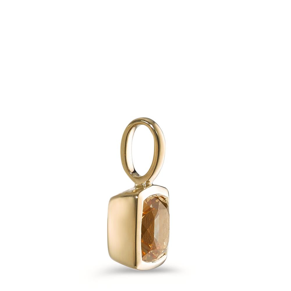 Pendant 9k Yellow Gold Citrine Ø6 mm