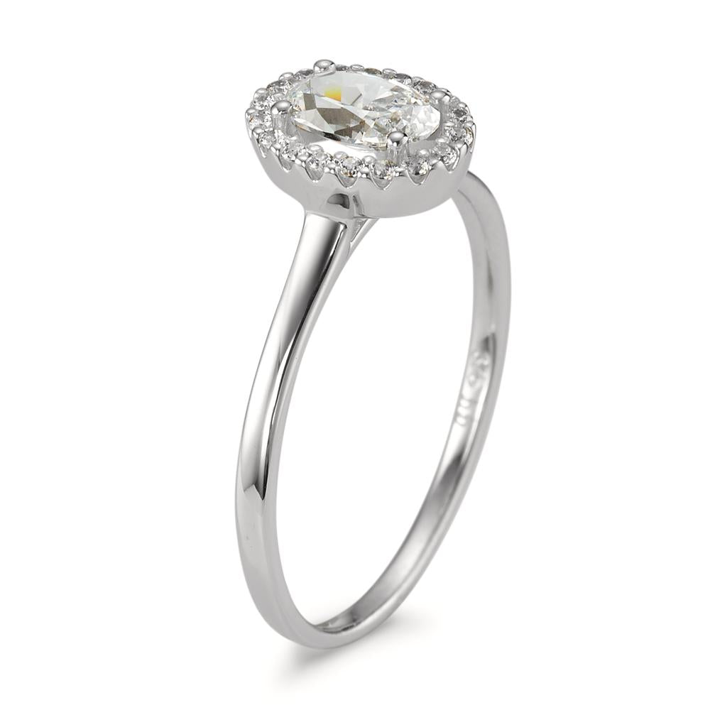 Solitaire ring 9k White Gold Zirconia