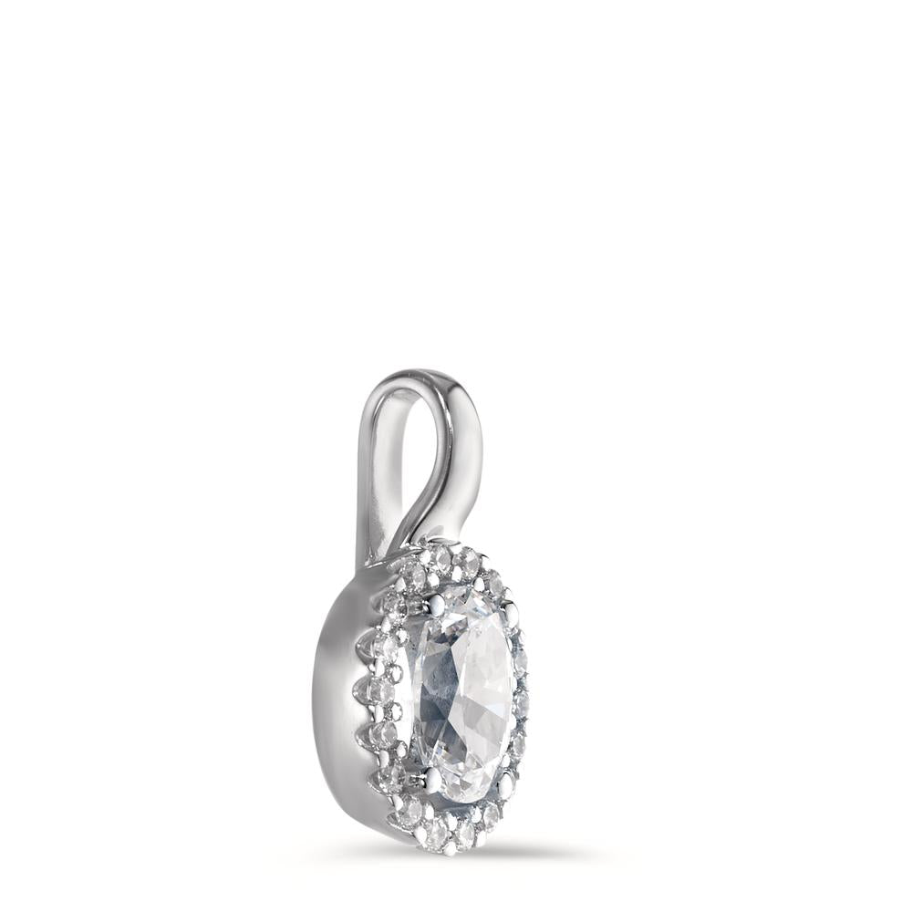 Pendant 9k White Gold Zirconia