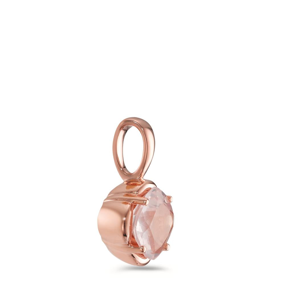 Pendant 18k Red Gold Rose Quartz Ø8 mm