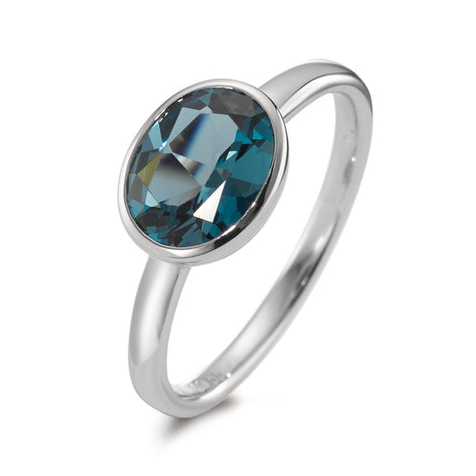 Ring 18k White Gold London Blue Topaz