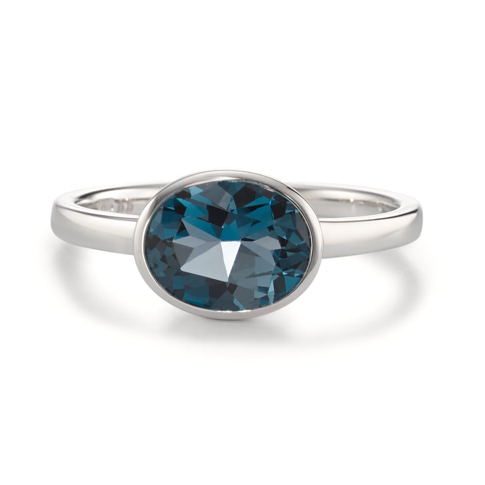 Ring 18k White Gold London Blue Topaz