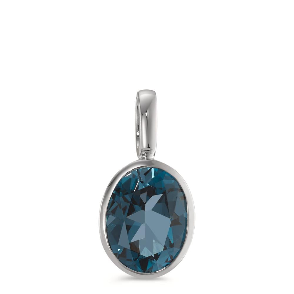 Pendant 18k White Gold London Blue Topaz