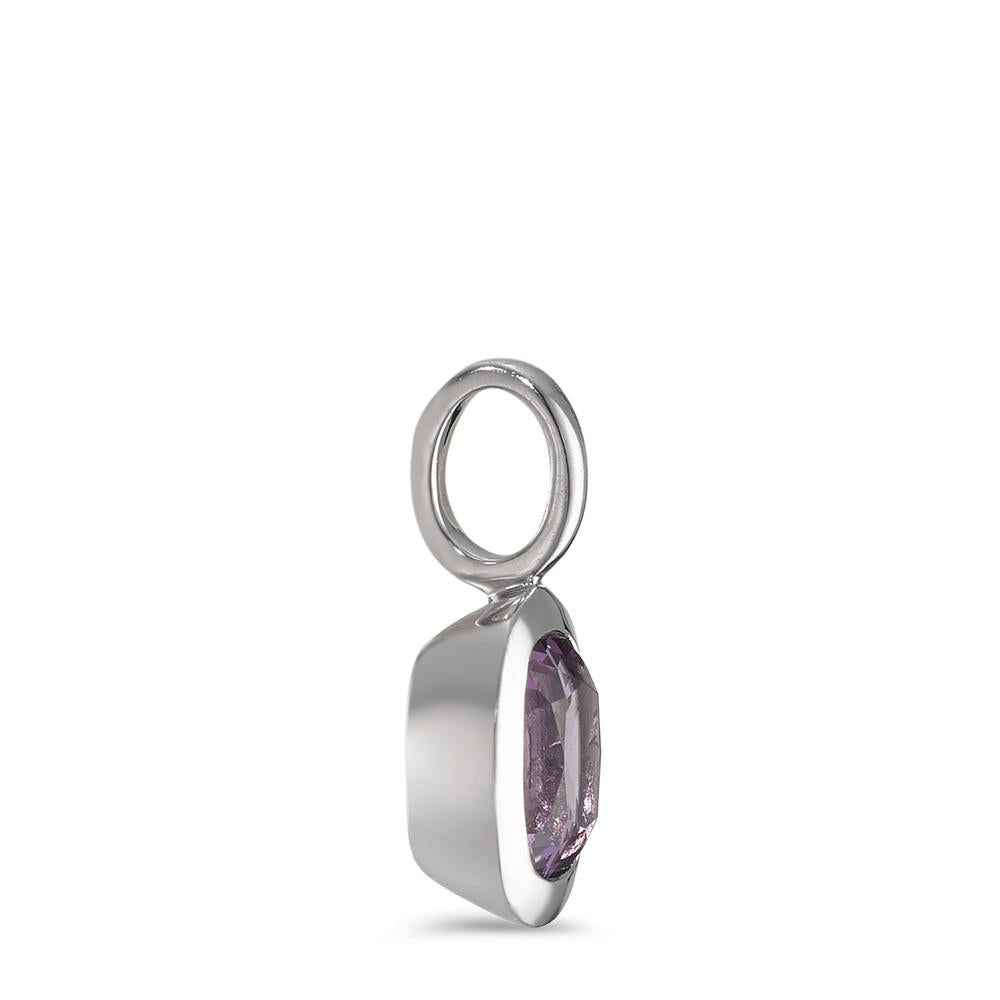 Pendant 18k White Gold Amethyst Ø8 mm