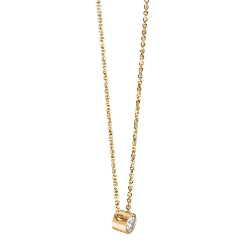 Necklace 18k Yellow Gold Diamond 0.06 ct, w-si 40-42 cm