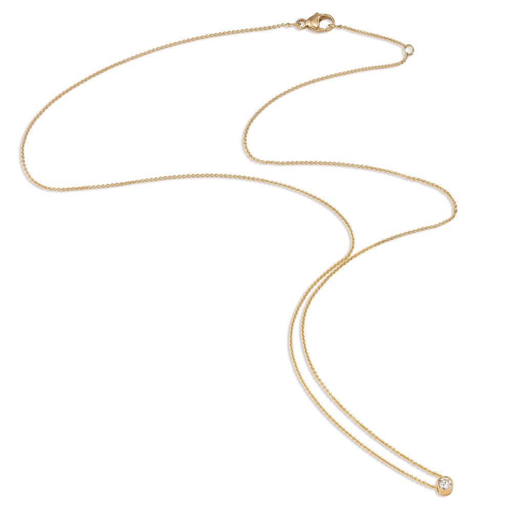 Necklace 18k Yellow Gold Diamond 0.06 ct, w-si 40-42 cm