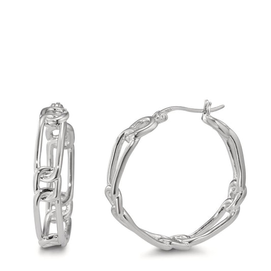 Hoop earrings Silver Rhodium plated