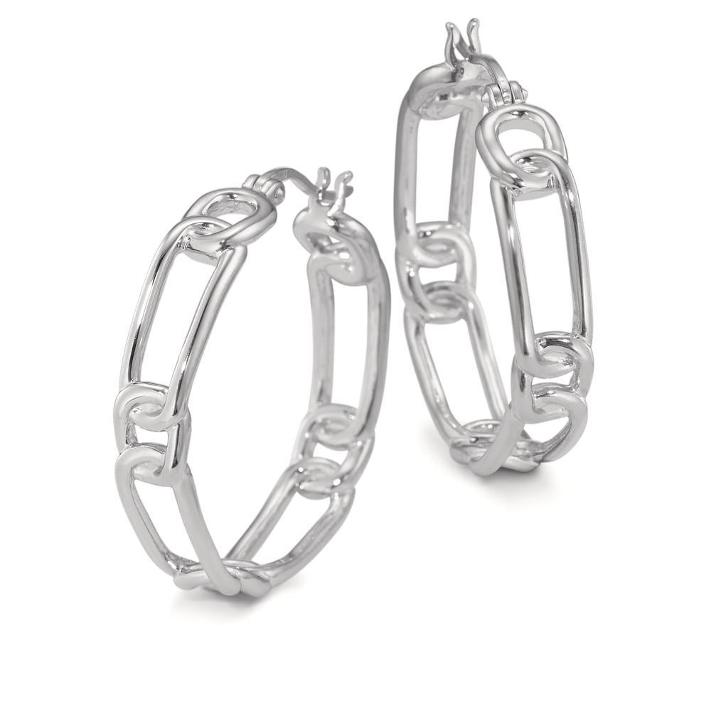 Hoop earrings Silver Rhodium plated