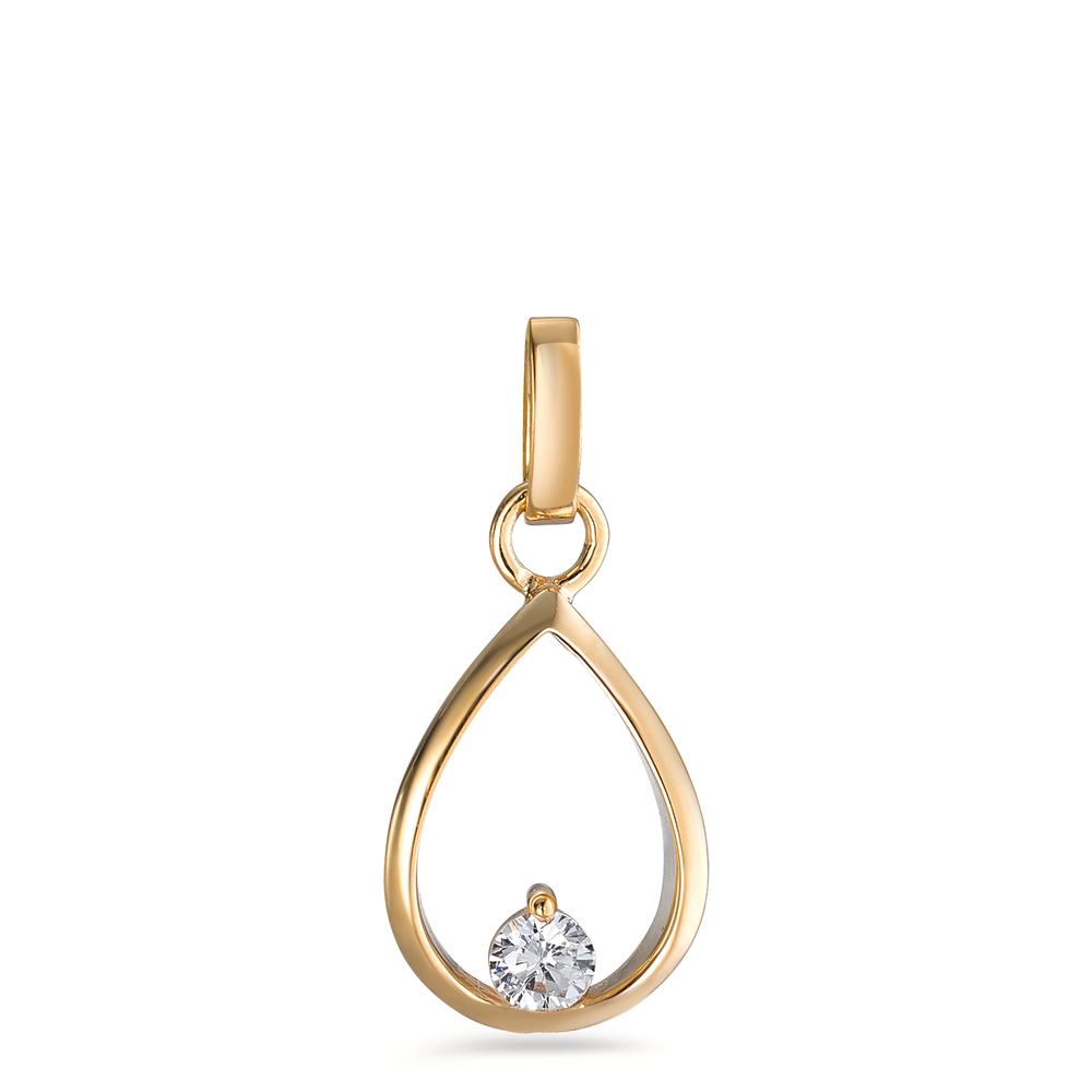 Pendant 9k Yellow Gold Zirconia