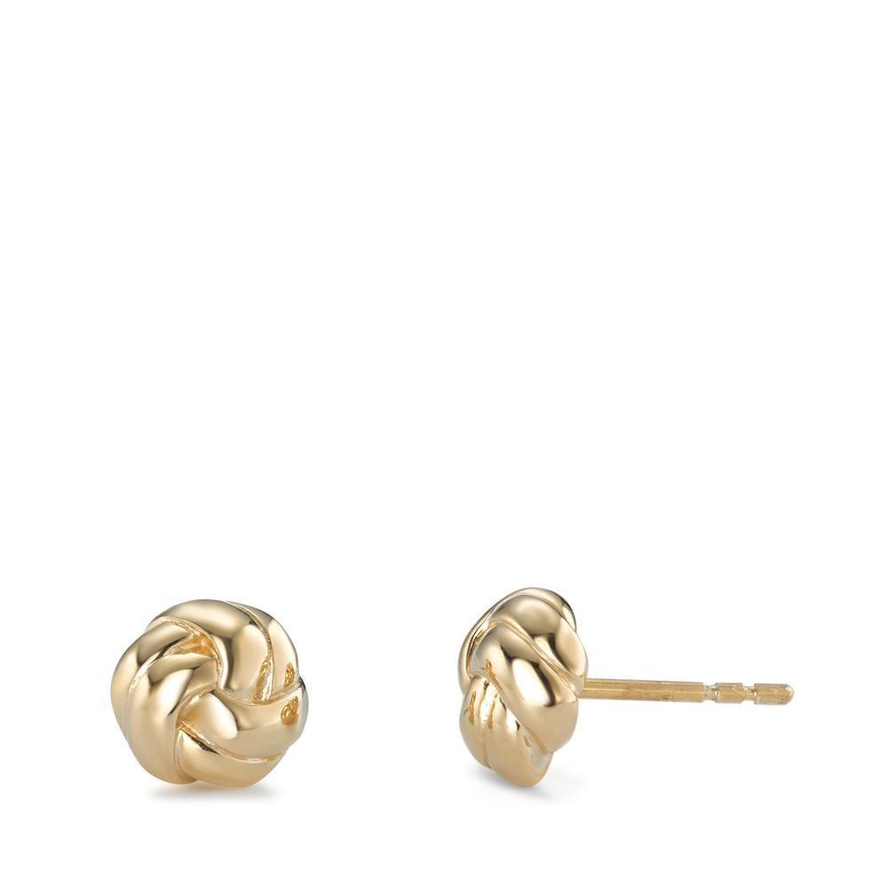 Stud earrings 9k Yellow Gold Knot Ø8 mm