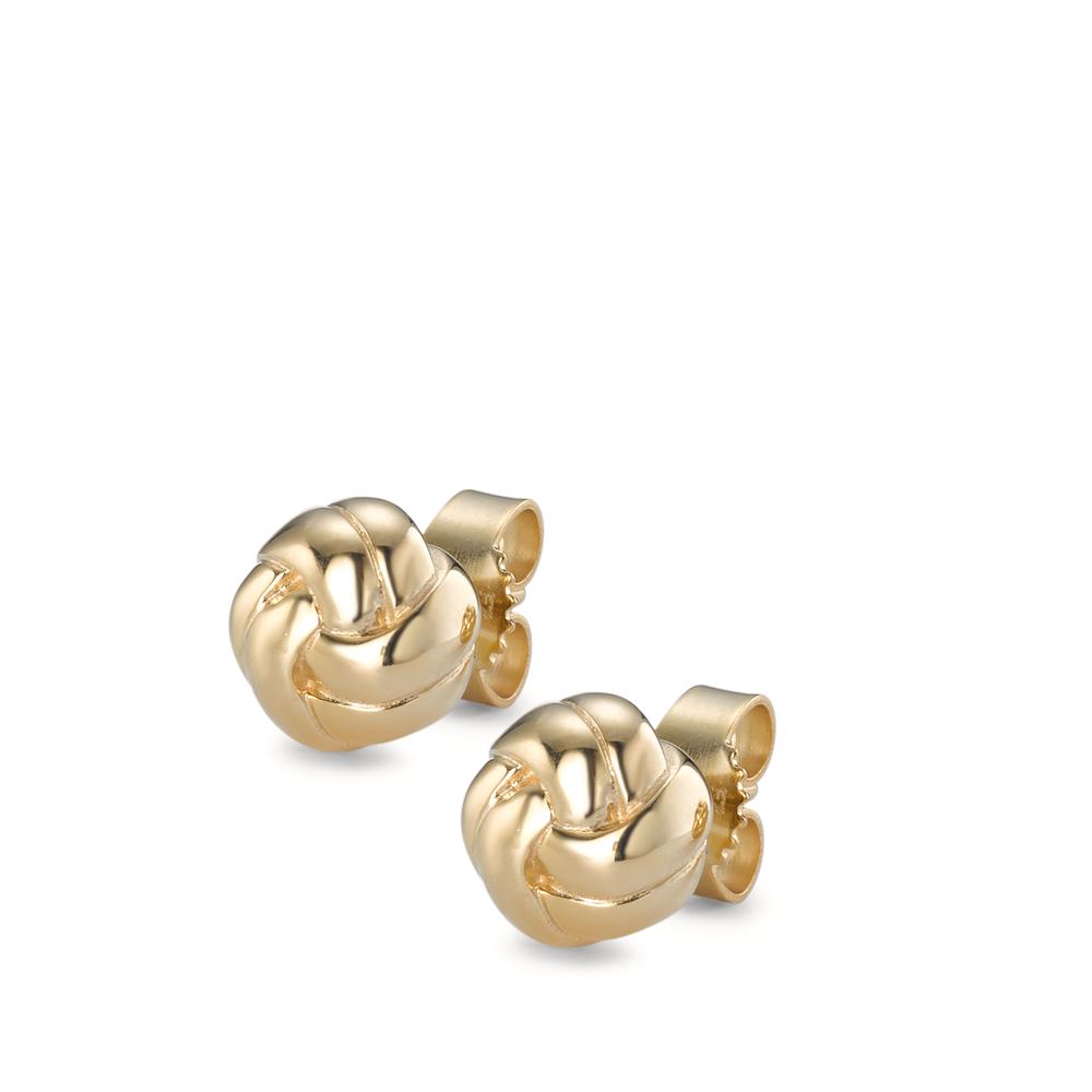 Stud earrings 9k Yellow Gold Knot Ø8 mm