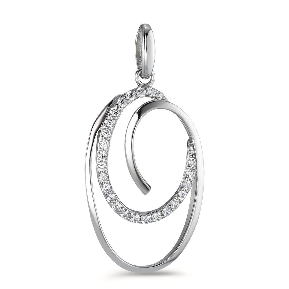 Pendant Silver Zirconia 26 Stones Rhodium plated