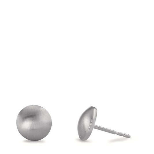 Stud earrings Silver Rhodium plated Ø8 mm