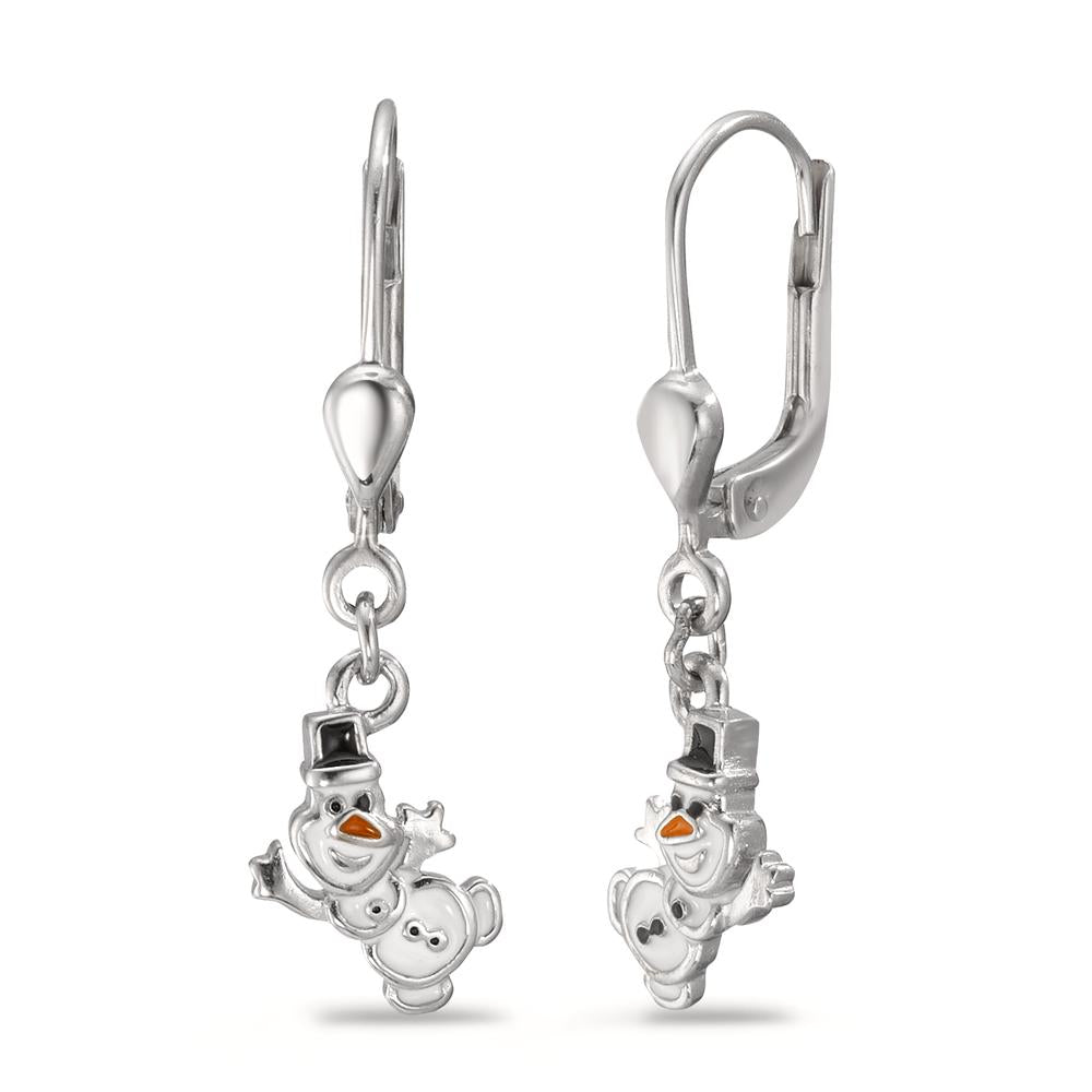 Drop Earrings Silver Rhodium plated Snowman