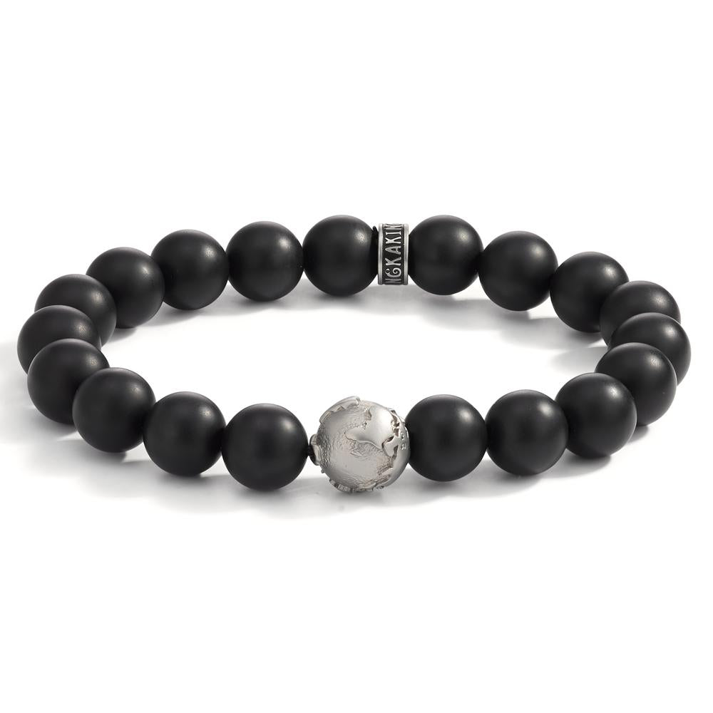 Bracelet Stainless steel Onyx Globe 22 cm