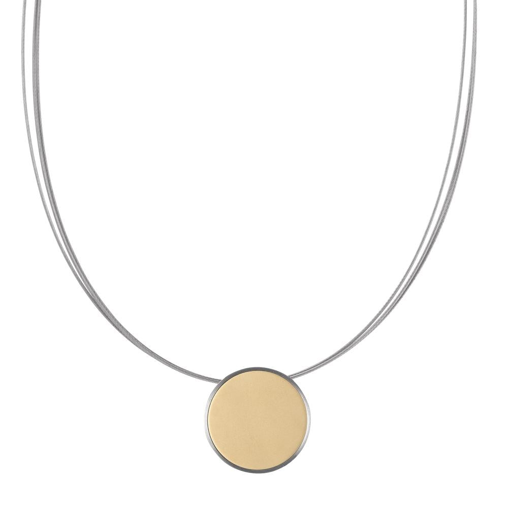 Necklace Stainless steel Yellow IP coated 42 cm Ø15 mm