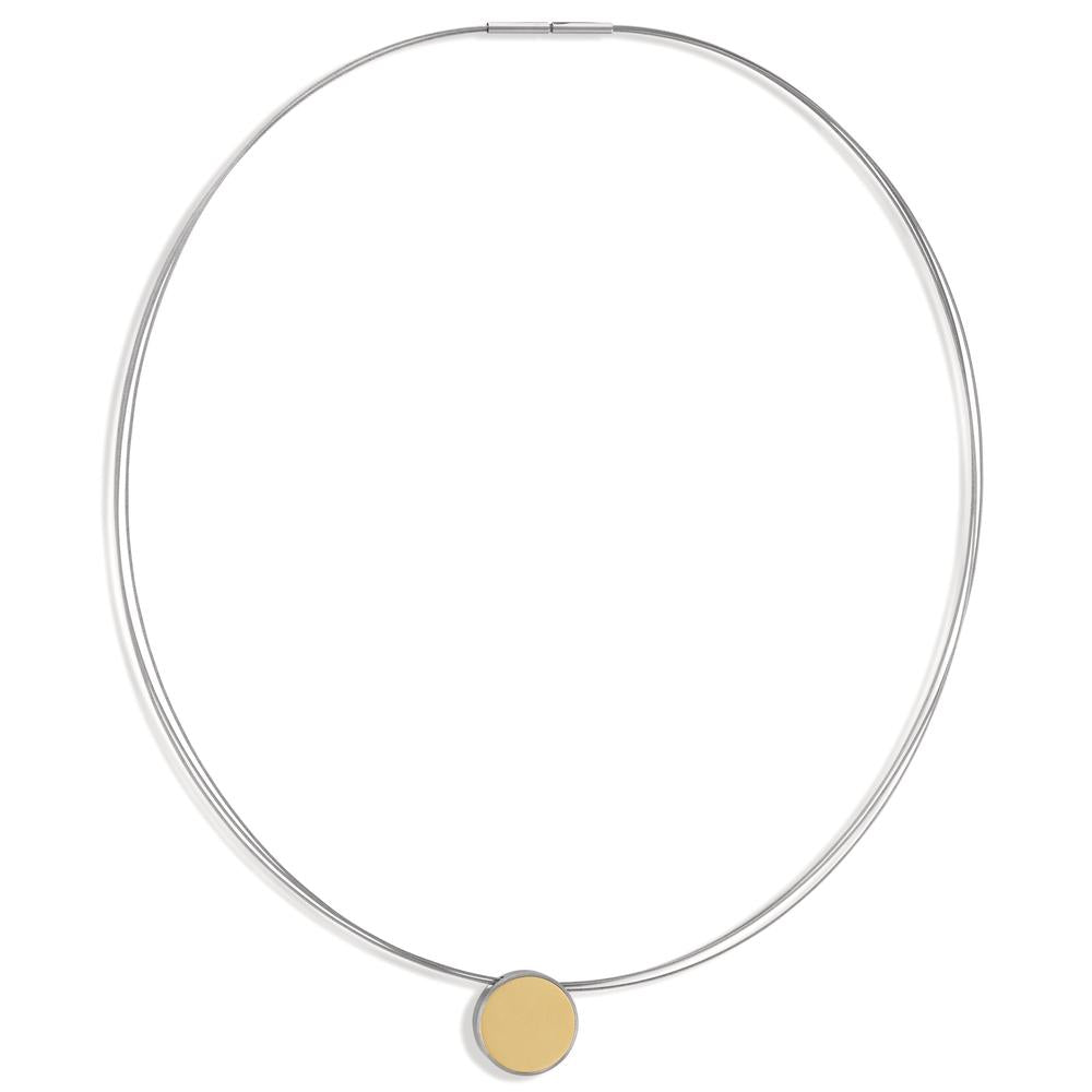 Necklace Stainless steel Yellow IP coated 42 cm Ø15 mm