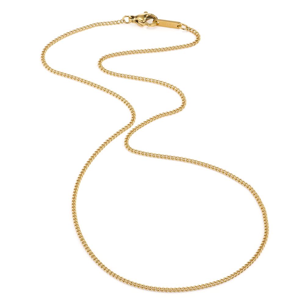 Curb-Necklace Stainless steel Yellow IP coated 40 cm Ø1.5 mm