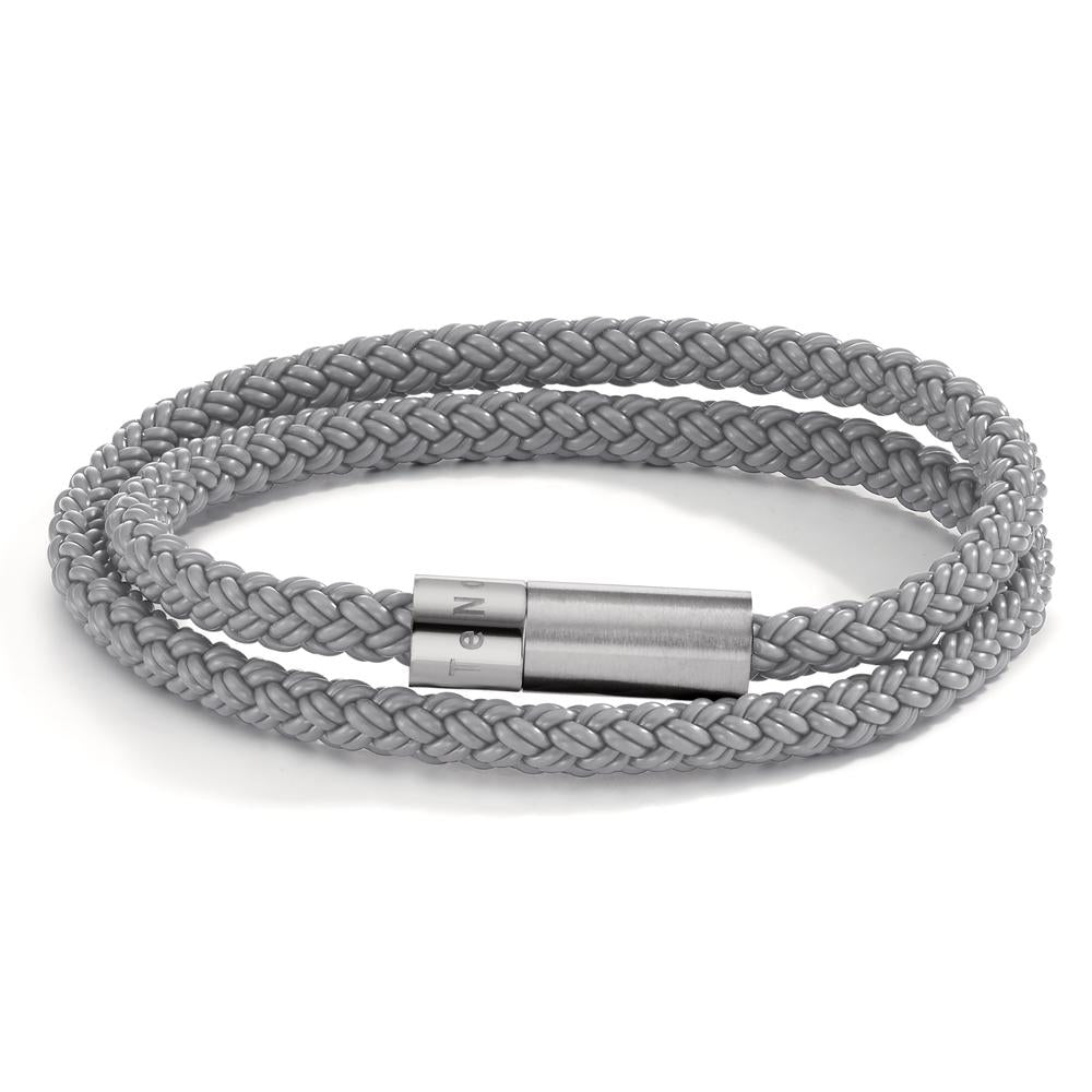 Bracelet Stainless steel, Rubber 23 cm