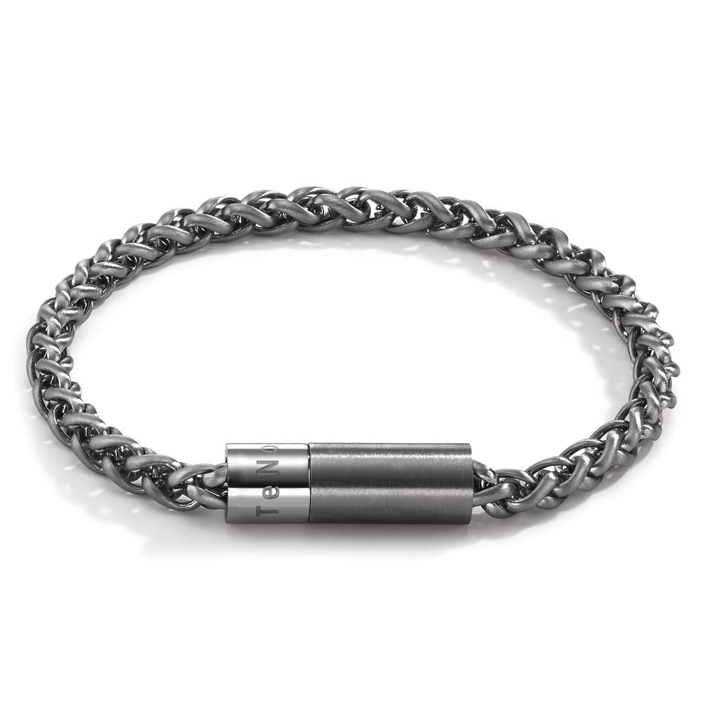 Bracelet Stainless steel Gray IP coated 19 cm