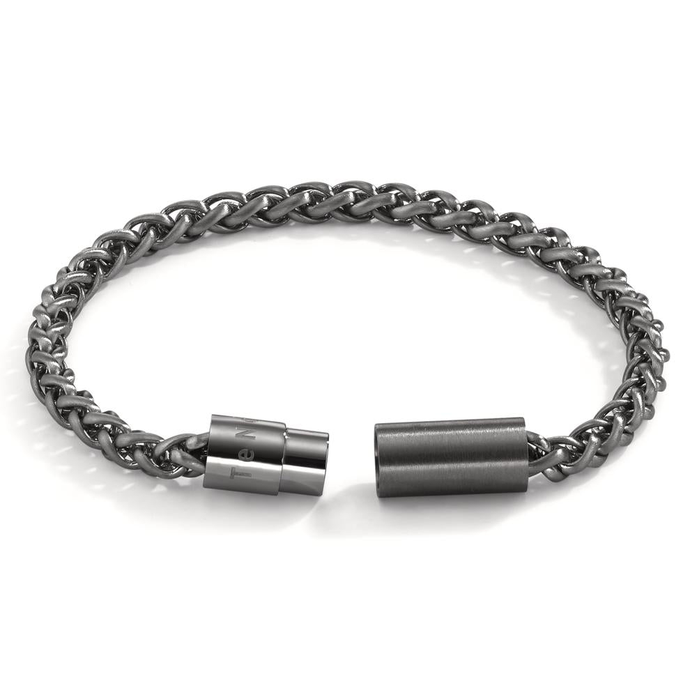 Bracelet Stainless steel Gray IP coated 19 cm