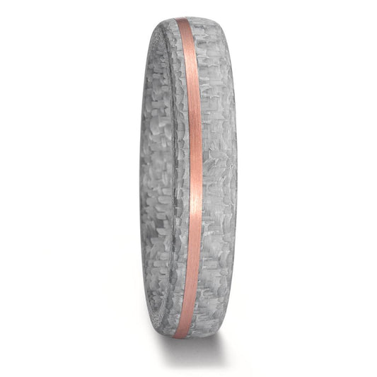 Wedding Ring 14k Rose Gold, Carbon