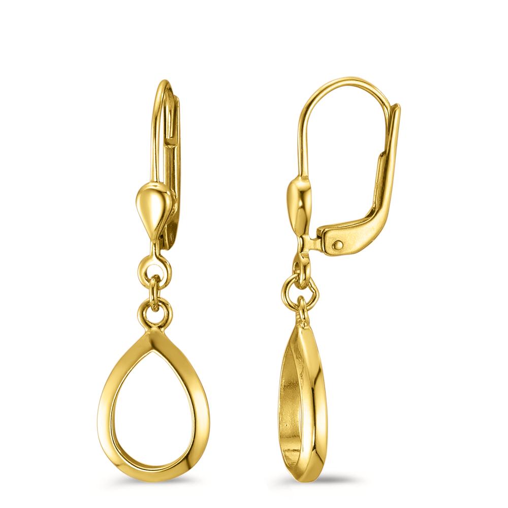 Drop Earrings Silver Yellow Gold plated