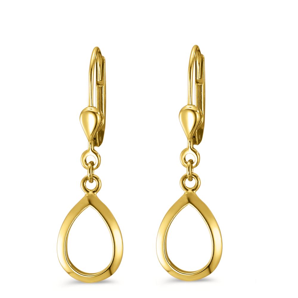 Drop Earrings Silver Yellow Gold plated