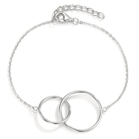 Bracelet Silver Rhodium plated 15-18 cm Ø18 mm