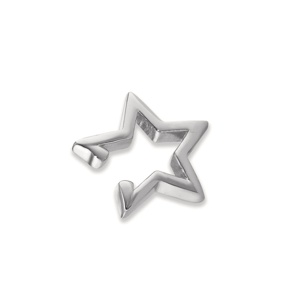 Ear Cuff Silver Rhodium plated Star Ø13.5 mm