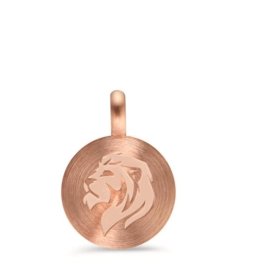 Pendant Stainless steel Rose IP coated Lion Ø11 mm