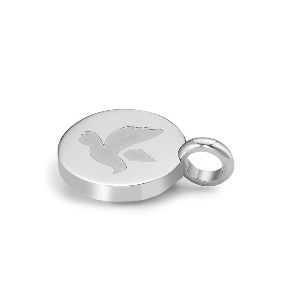 Pendant Stainless steel Dove Ø11 mm