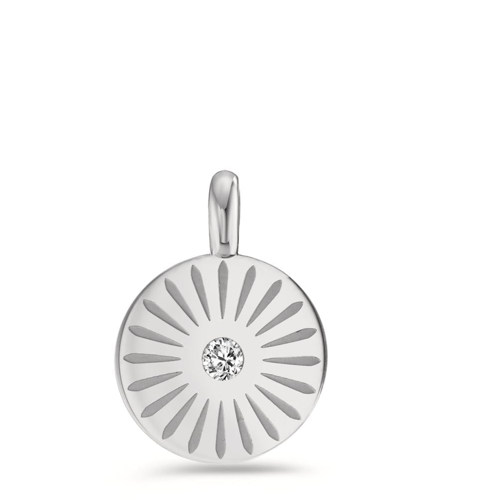 Pendant Stainless steel Zirconia Ø11 mm