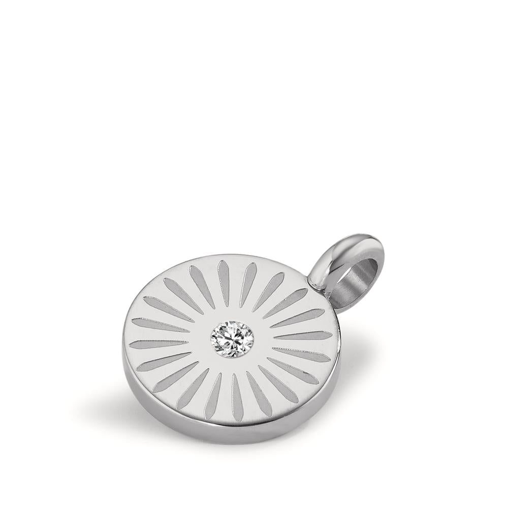 Pendant Stainless steel Zirconia Ø11 mm