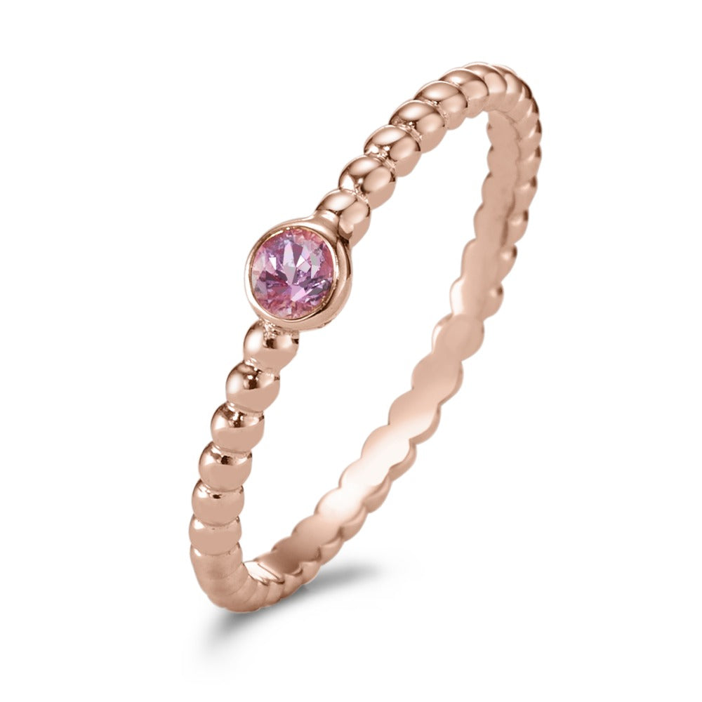 Solitaire ring 18k Red Gold Sapphire Pink