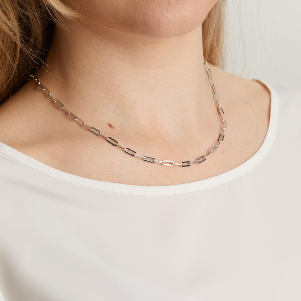 Necklace Silver Rhodium plated 41-45 cm