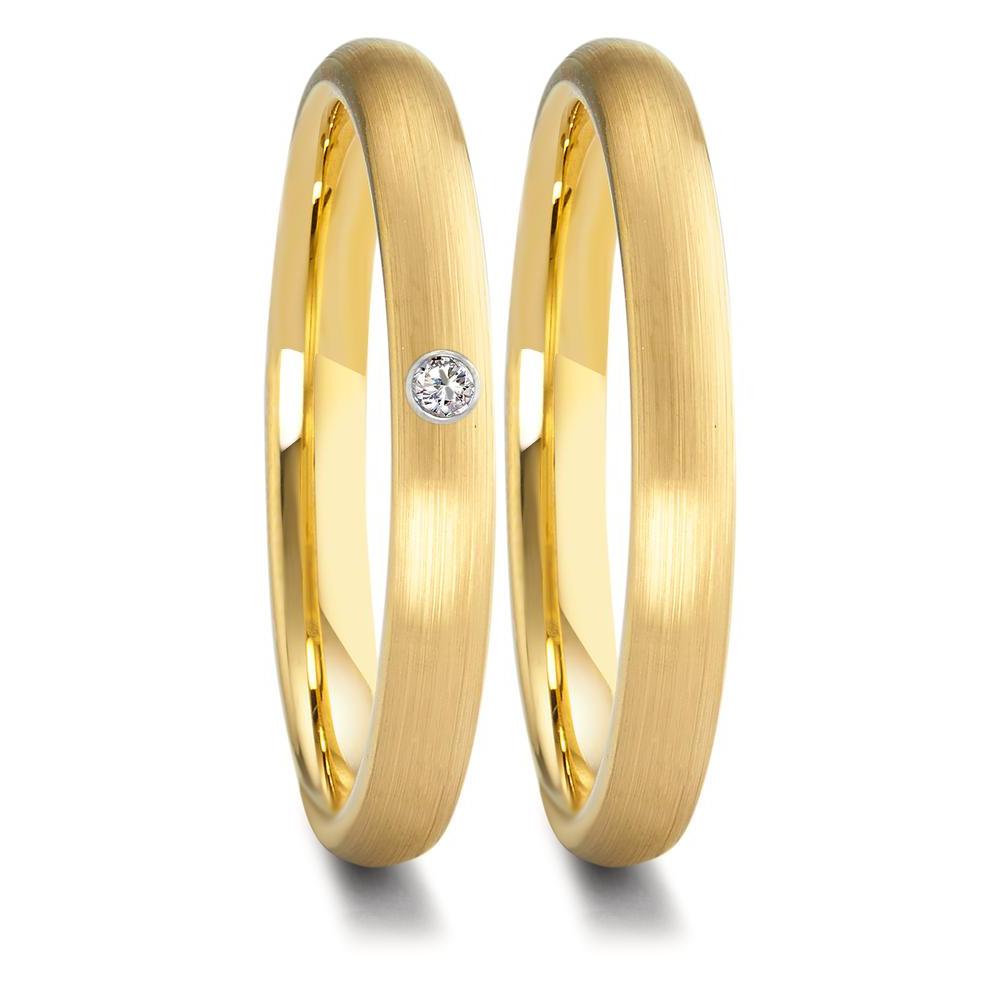 Wedding Ring Tungsten Yellow IP coated