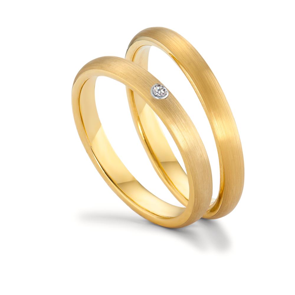 Wedding Ring Tungsten Yellow IP coated