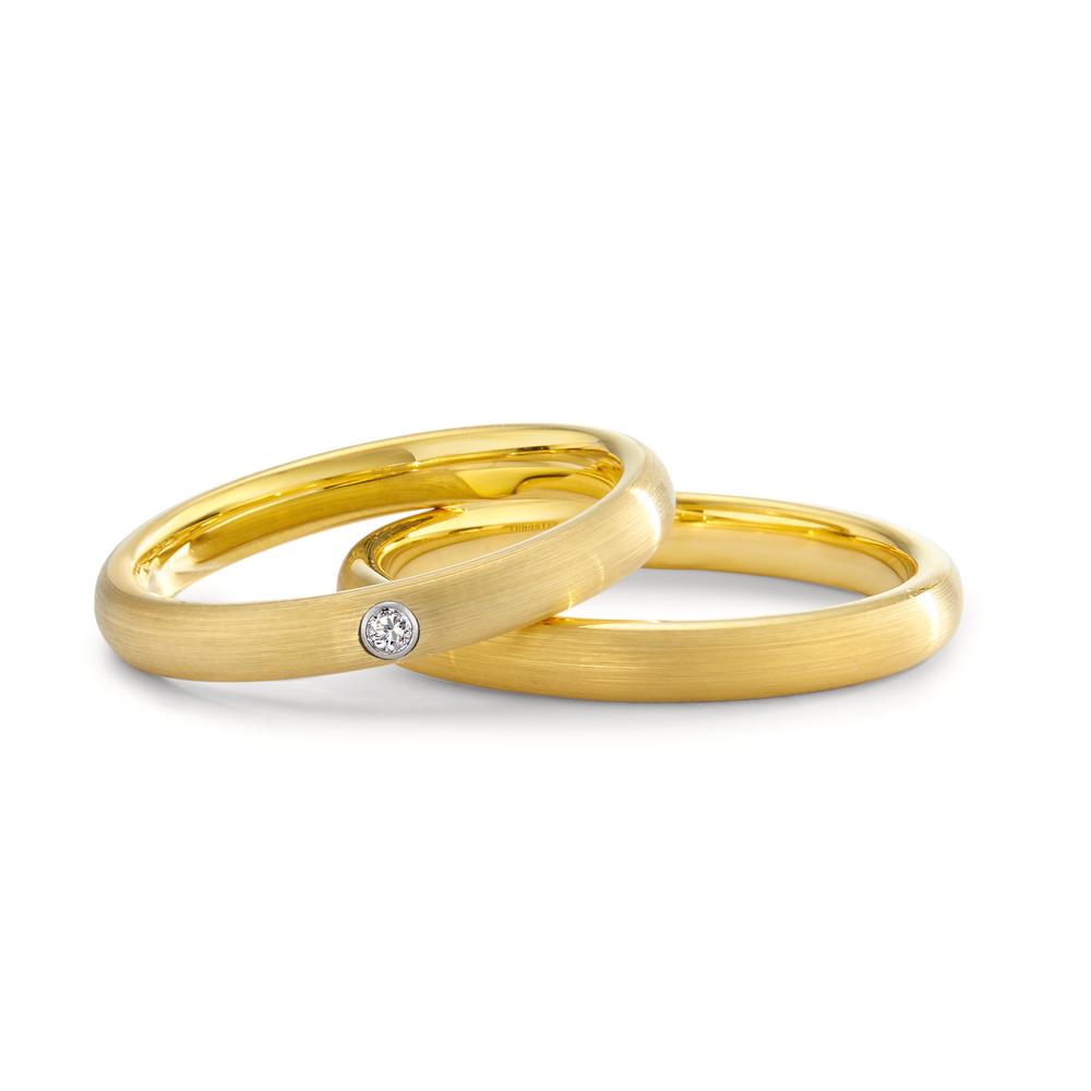 Wedding Ring Tungsten Yellow IP coated