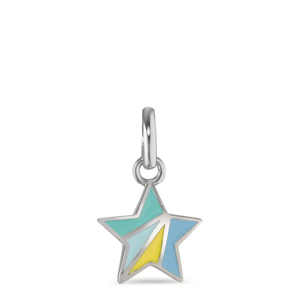 Pendant Silver Rhodium plated Star Ø8.5 mm