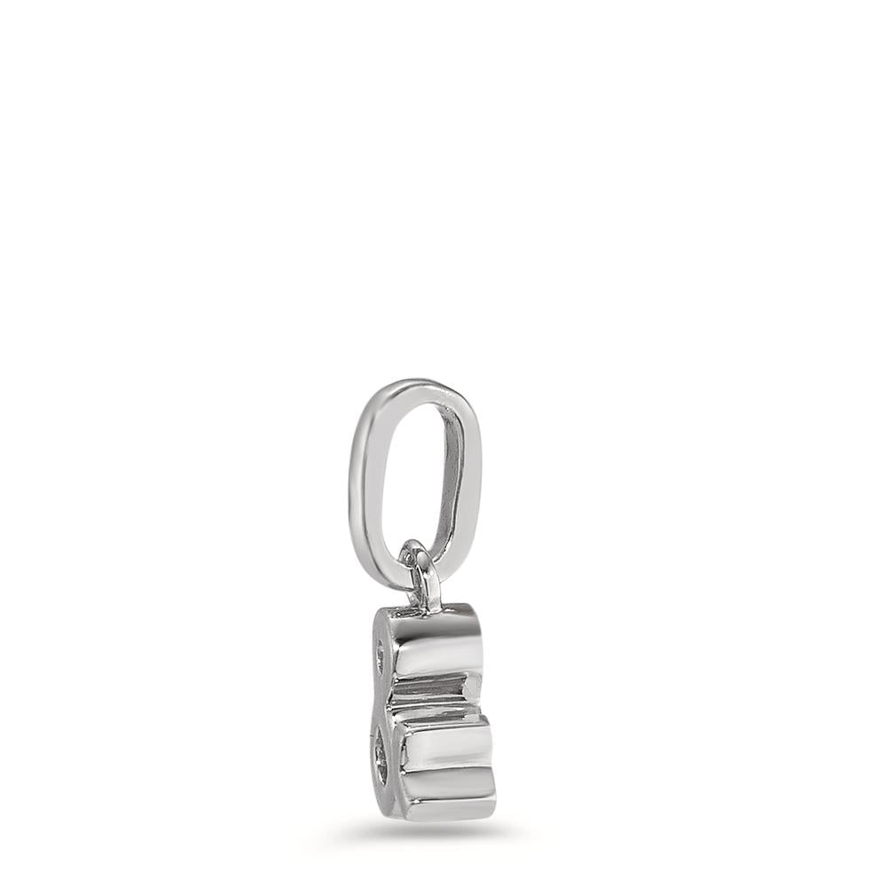 Pendant Silver Rhodium plated Ø6.5 mm